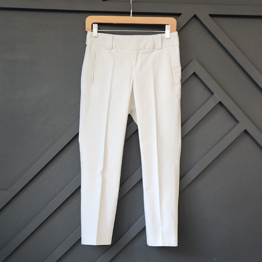 {Banana Republic} Martin Fit Stretch White Trousers Pants